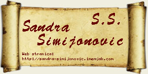 Sandra Simijonović vizit kartica